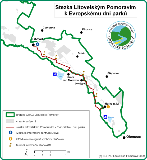 mapa Litovelsk Pomorav